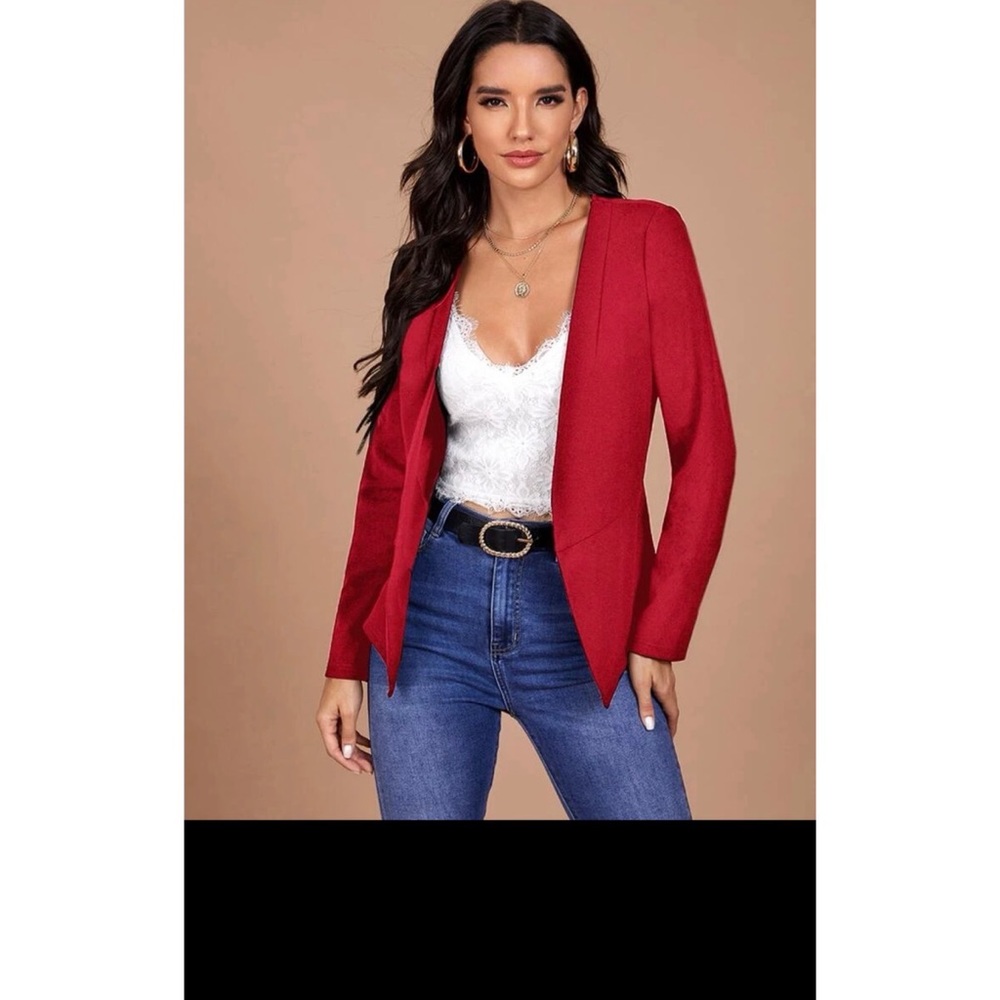 Shein red blazer